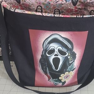 Ghostface scream tote bag handmade